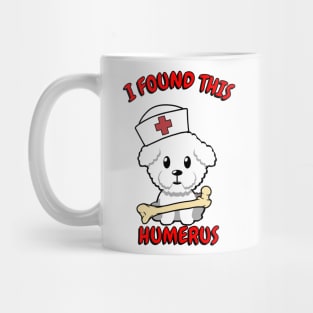 Funny furry dog is a nurse Mug